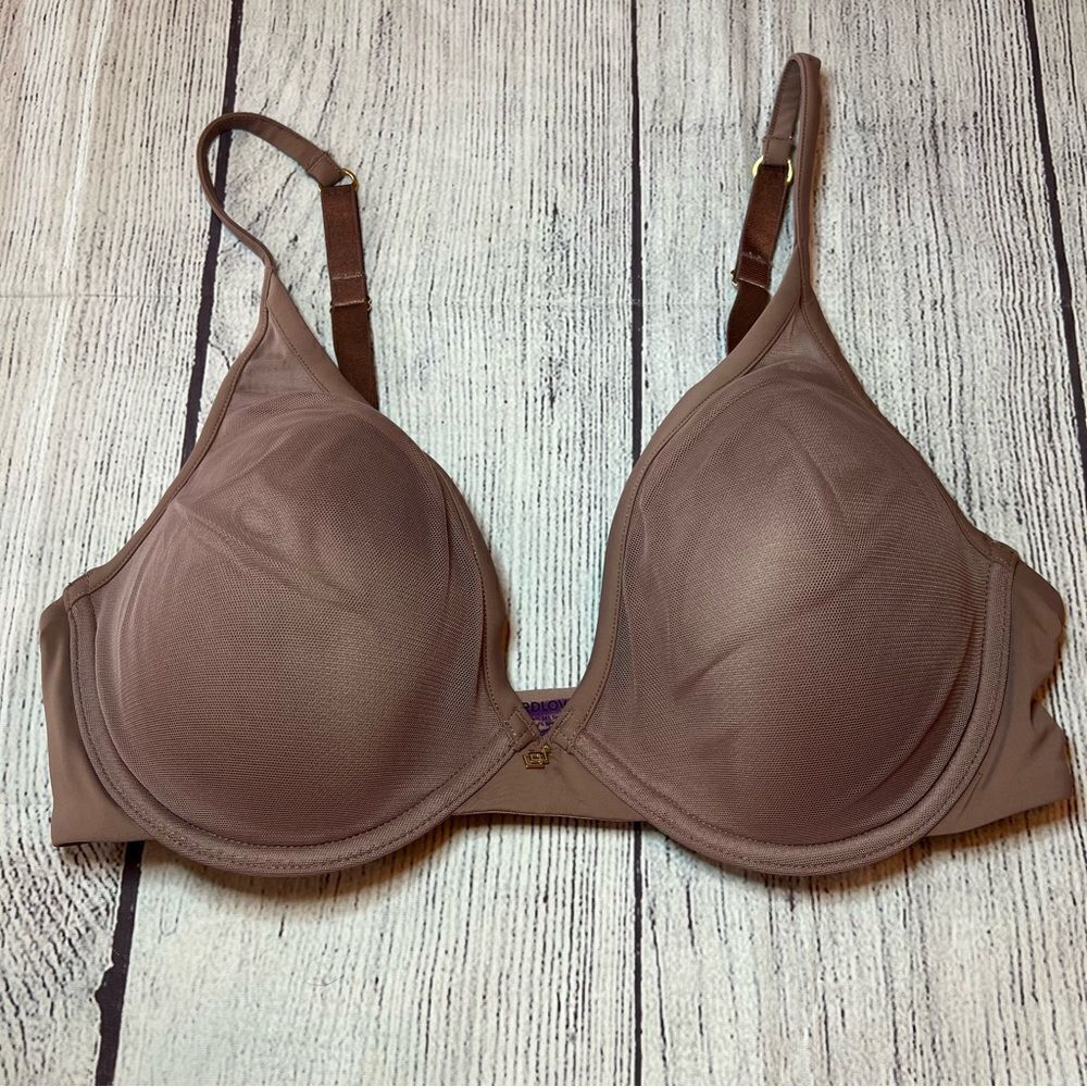 ThirdLove 24/7 Classic Contour Plunge Bra Brown size 34D